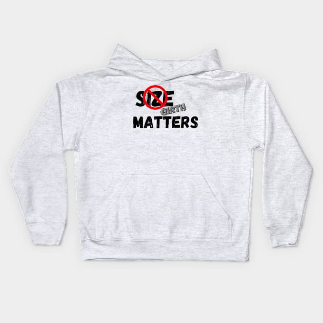 Size Matters Kids Hoodie by Smallcake Designs